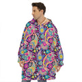 Bohemian Paisley Pattern Print Hoodie Blanket