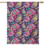Bohemian Paisley Pattern Print House Flag