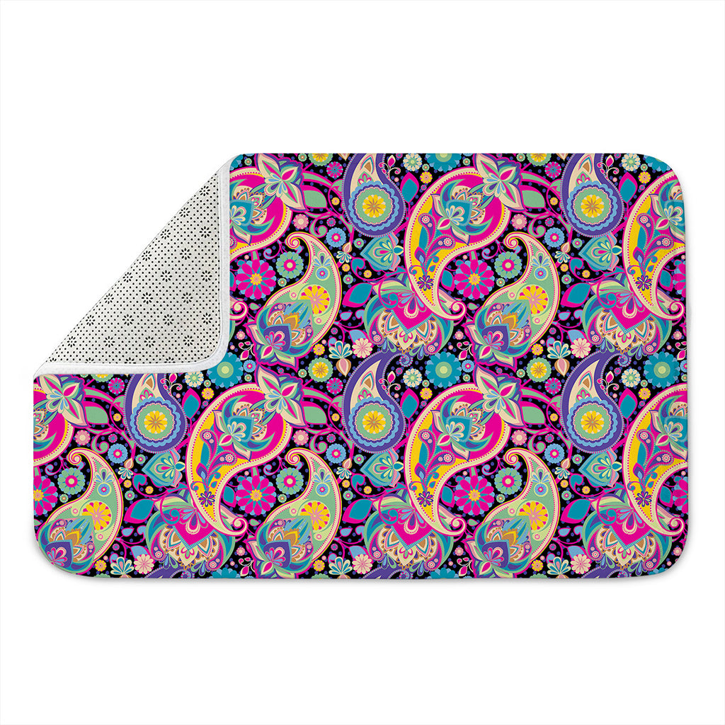 Bohemian Paisley Pattern Print Indoor Door Mat