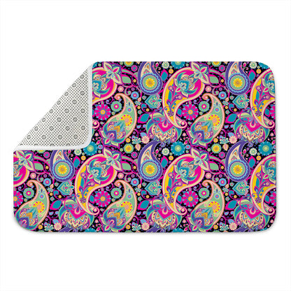 Bohemian Paisley Pattern Print Indoor Door Mat
