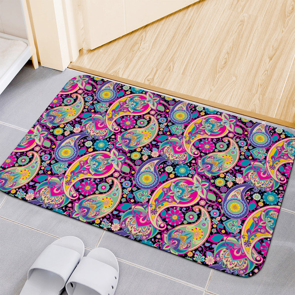 Bohemian Paisley Pattern Print Indoor Door Mat