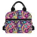 Bohemian Paisley Pattern Print Insulated Lunch Bag