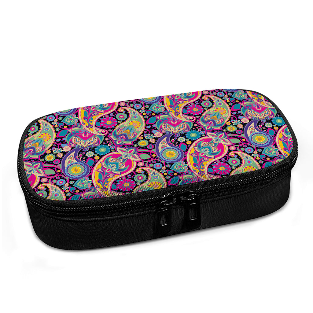 Bohemian Paisley Pattern Print Insulin Cooler Travel Case