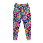 Bohemian Paisley Pattern Print Jogger Pants
