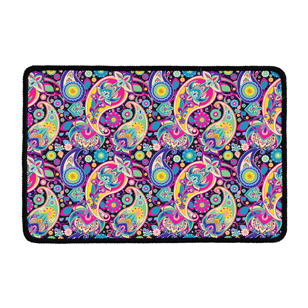 Bohemian Paisley Pattern Print Kitchen Mat