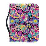 Bohemian Paisley Pattern Print Leather Bible Cover