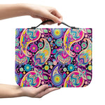 Bohemian Paisley Pattern Print Leather Bible Cover