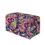 Bohemian Paisley Pattern Print Leather Tissue Box Cover