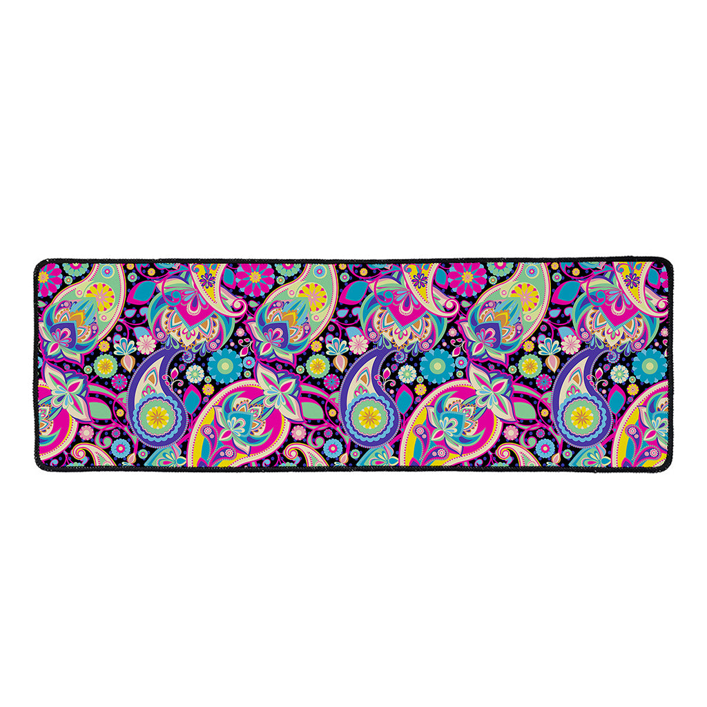 Bohemian Paisley Pattern Print Long Kitchen Mat