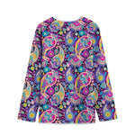 Bohemian Paisley Pattern Print Long Sleeve Short Coat