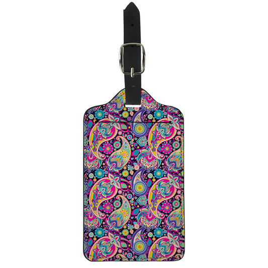 Bohemian Paisley Pattern Print Luggage Tag