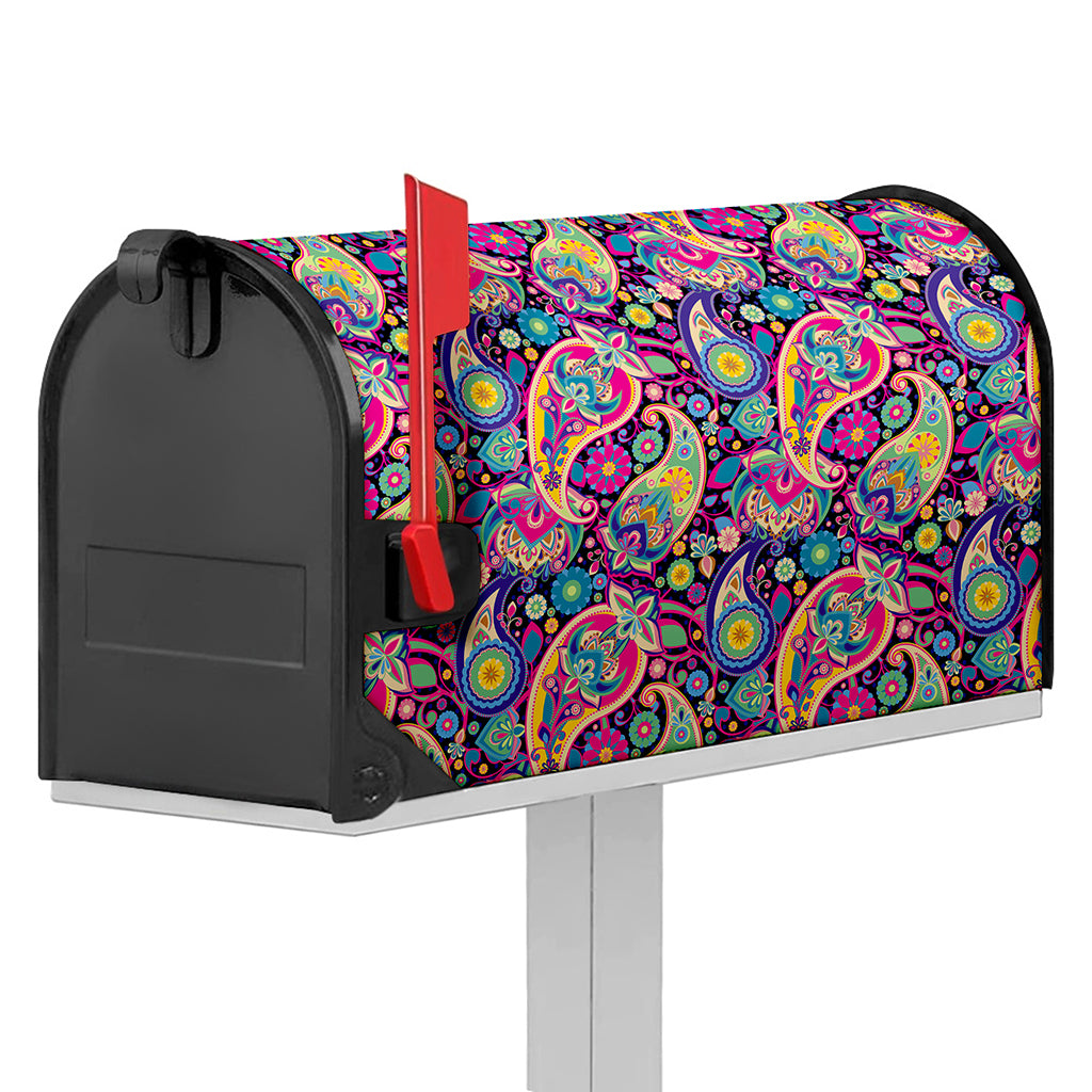 Bohemian Paisley Pattern Print Mailbox Cover