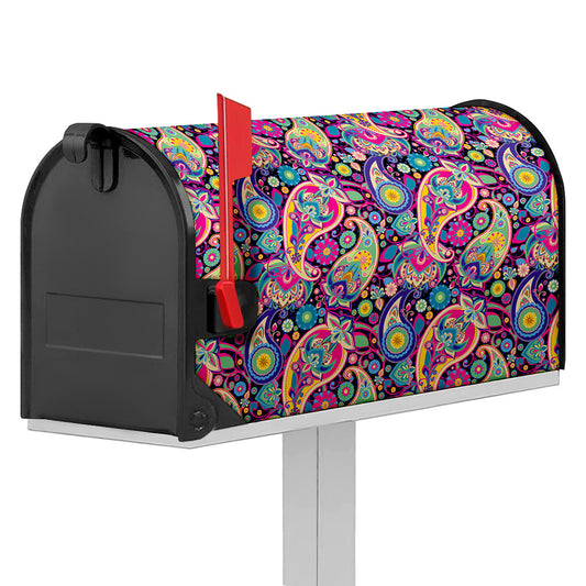 Bohemian Paisley Pattern Print Mailbox Cover