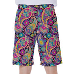 Bohemian Paisley Pattern Print Men's Beach Shorts