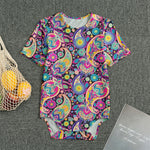 Bohemian Paisley Pattern Print Men's Bodysuit