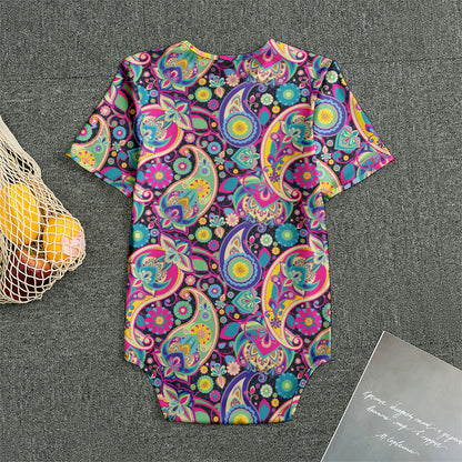 Bohemian Paisley Pattern Print Men's Bodysuit