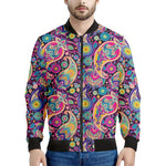 Bohemian Paisley Pattern Print Men's Bomber Jacket