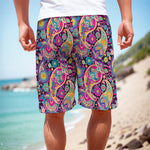 Bohemian Paisley Pattern Print Men's Cargo Shorts