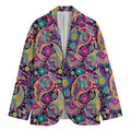 Bohemian Paisley Pattern Print Men's Cotton Blazer
