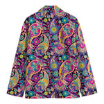 Bohemian Paisley Pattern Print Men's Cotton Blazer