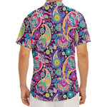 Bohemian Paisley Pattern Print Men's Deep V-Neck Shirt