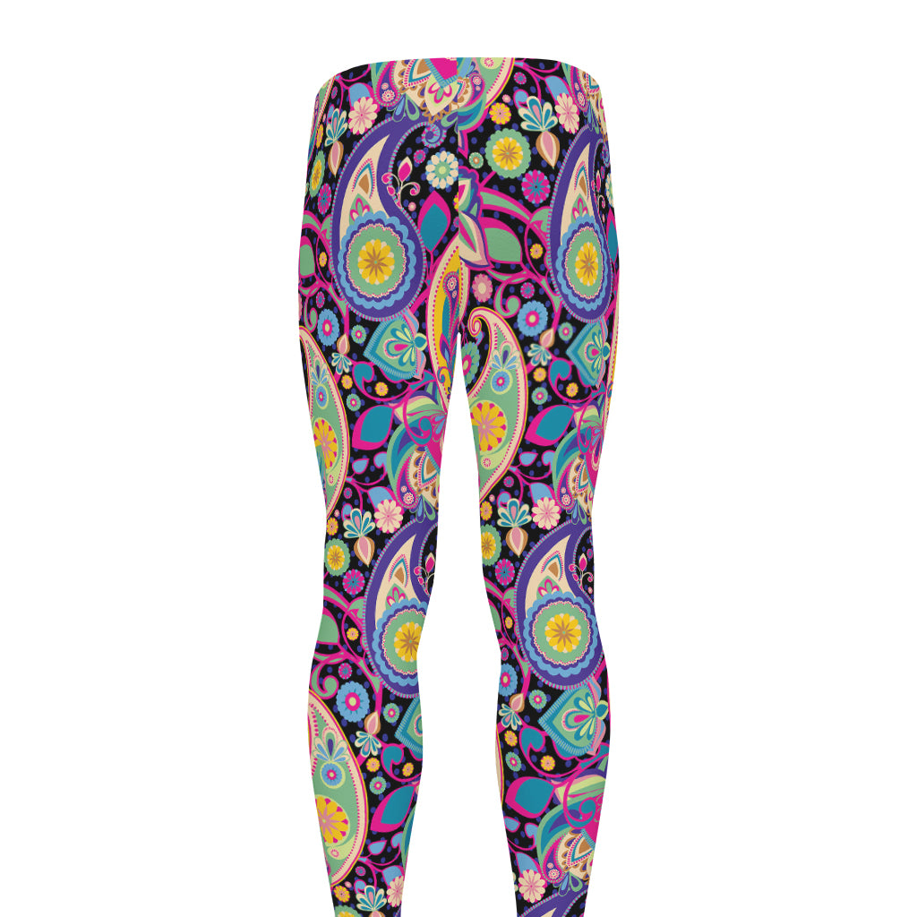 Bohemian Paisley Pattern Print Men's leggings