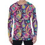 Bohemian Paisley Pattern Print Men's Long Sleeve T-Shirt