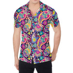 Bohemian Paisley Pattern Print Men's Shirt