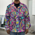 Bohemian Paisley Pattern Print Men's Shirt Jacket
