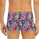 Bohemian Paisley Pattern Print Men's Short Boxer Briefs