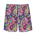 Bohemian Paisley Pattern Print Men's Sports Shorts