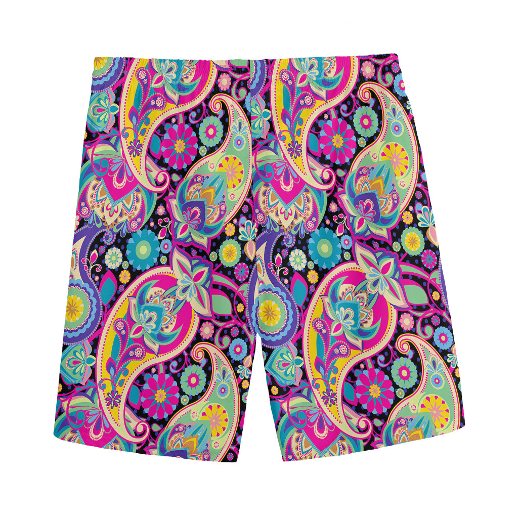 Bohemian Paisley Pattern Print Men's Sports Shorts