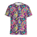 Bohemian Paisley Pattern Print Men's Sports T-Shirt