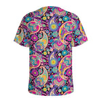 Bohemian Paisley Pattern Print Men's Sports T-Shirt