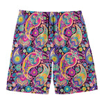 Bohemian Paisley Pattern Print Men's Swim Trunks