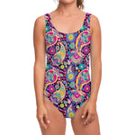 Bohemian Paisley Pattern Print One Piece Swimsuit