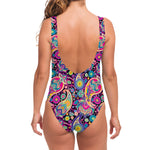 Bohemian Paisley Pattern Print One Piece Swimsuit