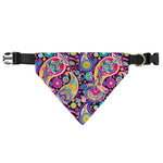 Bohemian Paisley Pattern Print Over The Collar Dog Bandana