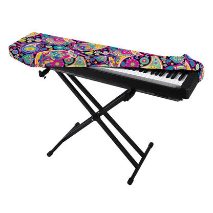 Bohemian Paisley Pattern Print Piano Keyboard Cover