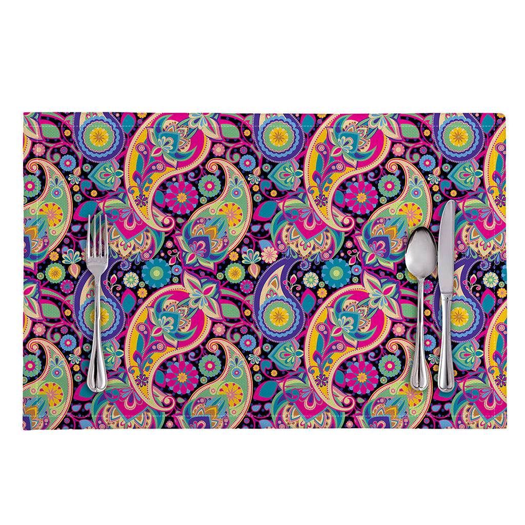 Bohemian Paisley Pattern Print Placemat