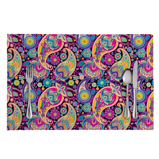 Bohemian Paisley Pattern Print Placemat