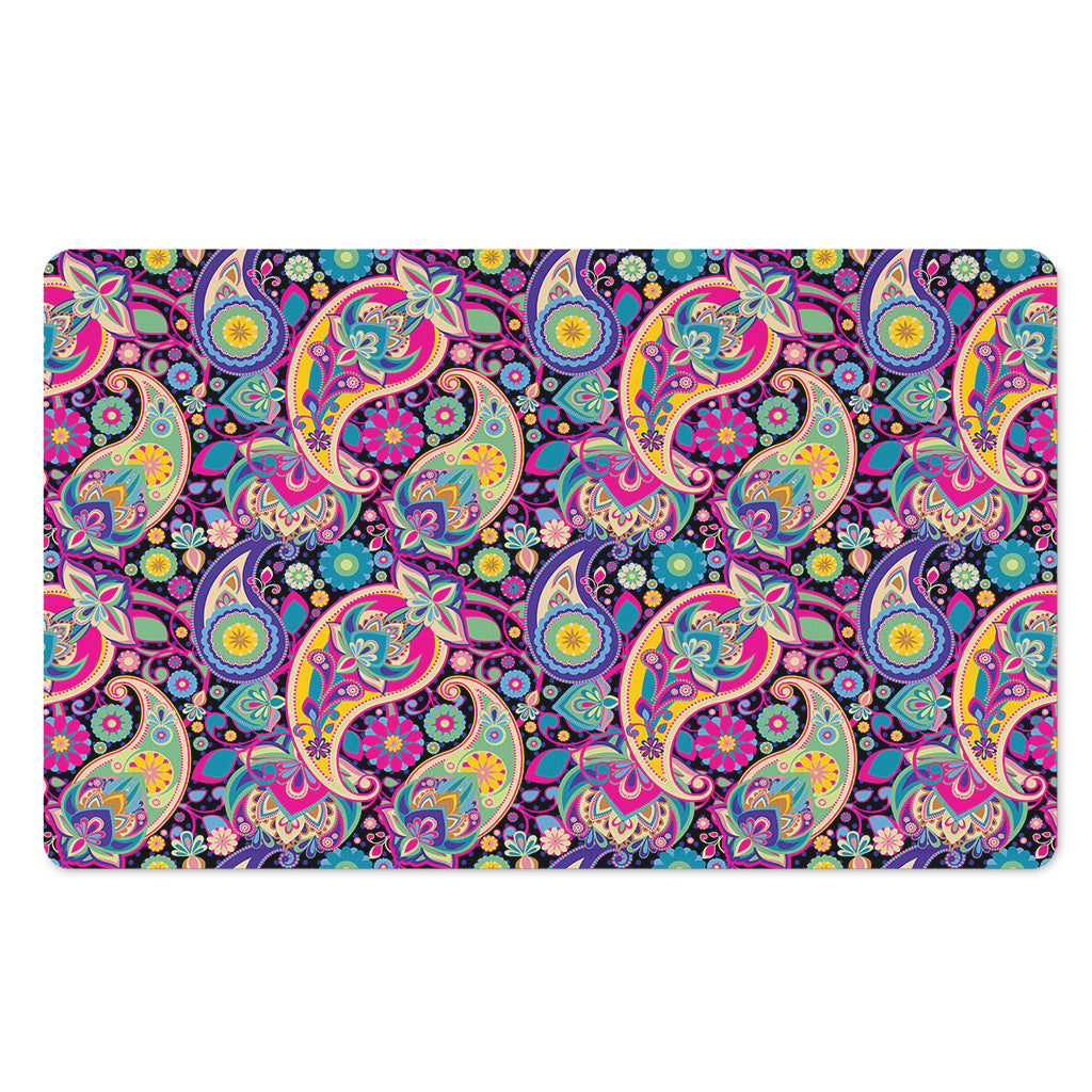 Bohemian Paisley Pattern Print Polyester Doormat