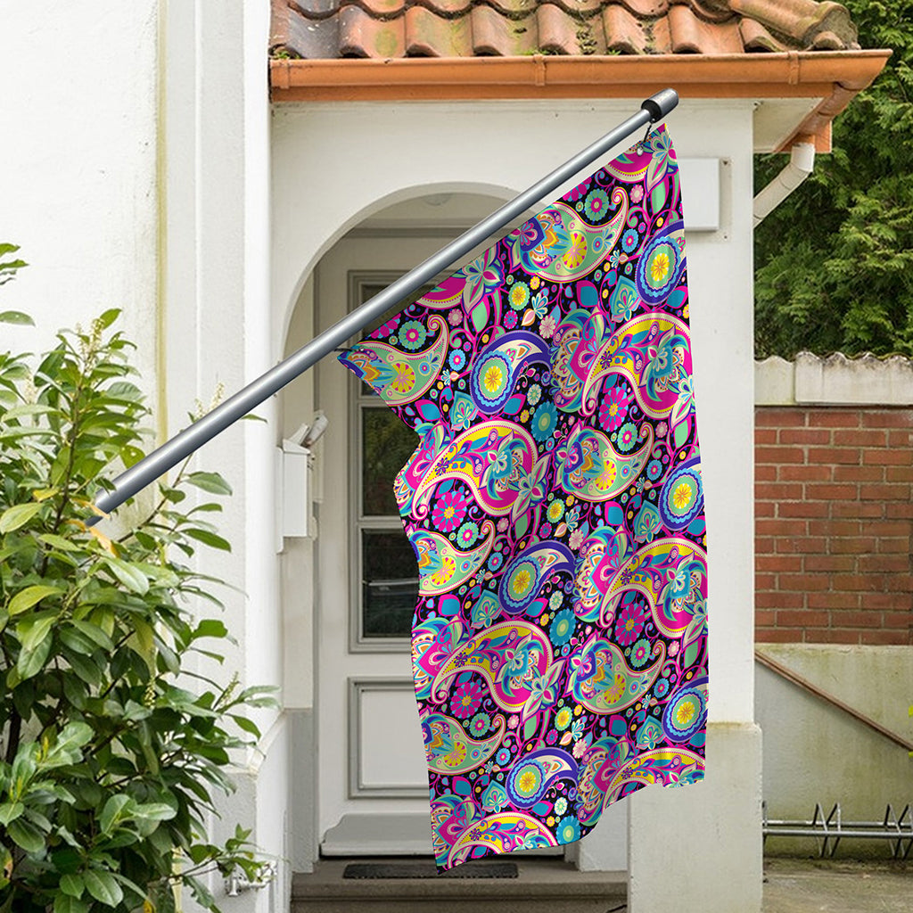 Bohemian Paisley Pattern Print Polyester Flag
