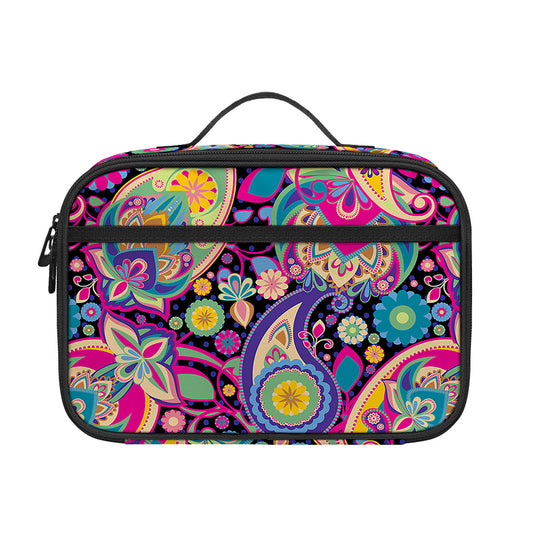 Bohemian Paisley Pattern Print Portable Lunch Bag