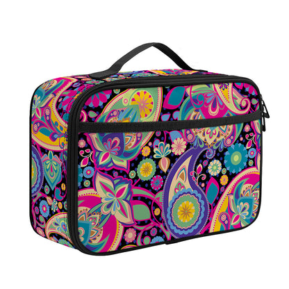 Bohemian Paisley Pattern Print Portable Lunch Bag