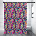 Bohemian Paisley Pattern Print Premium Shower Curtain