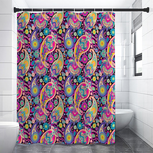 Bohemian Paisley Pattern Print Premium Shower Curtain