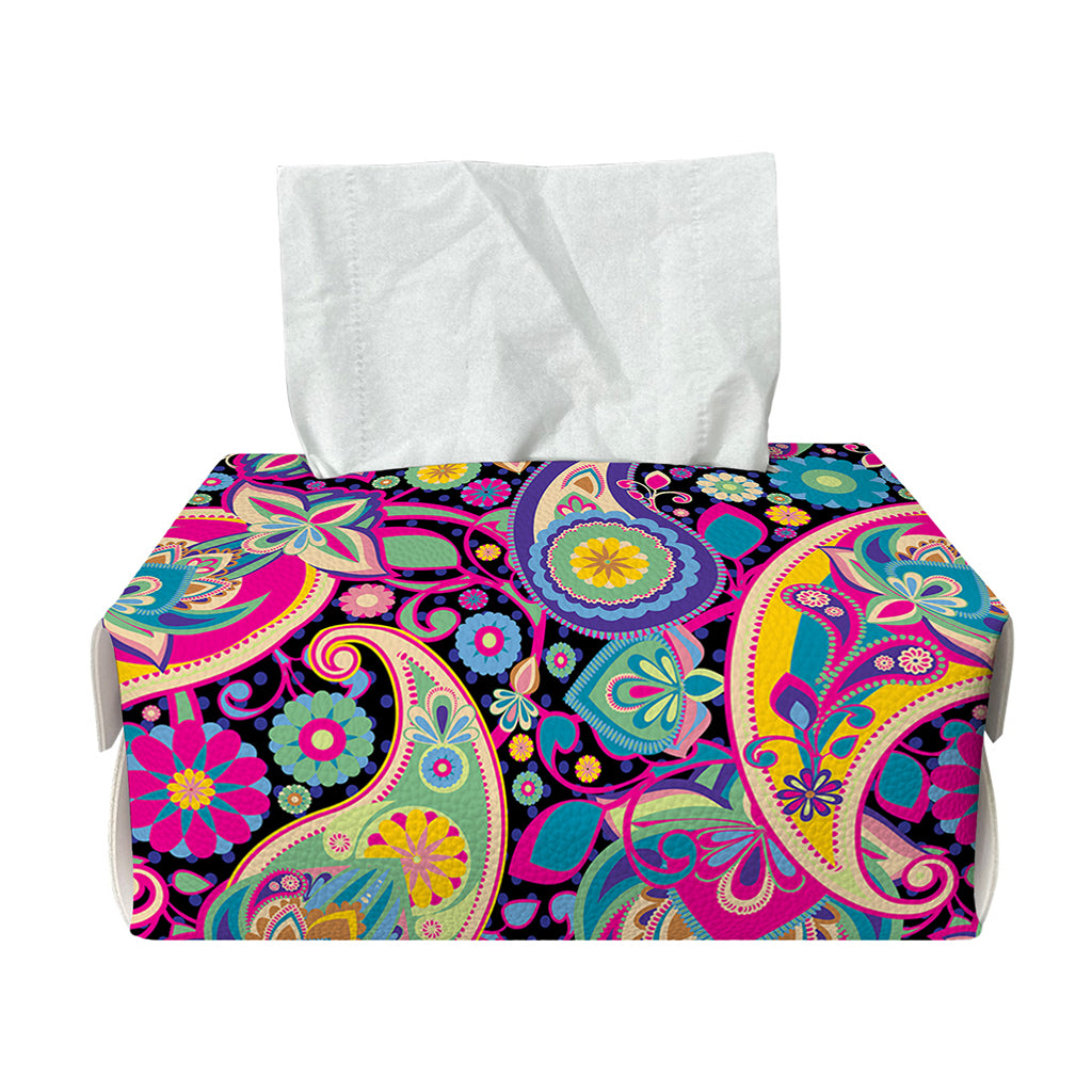 Bohemian Paisley Pattern Print Rectangle Tissue Box Cover