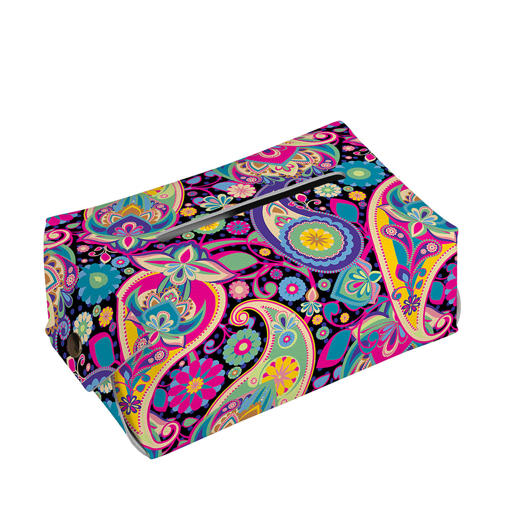 Bohemian Paisley Pattern Print Rectangle Tissue Box Cover