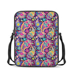 Bohemian Paisley Pattern Print Rectangular Crossbody Bag